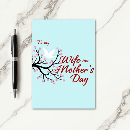 Crimson Script Wife Card