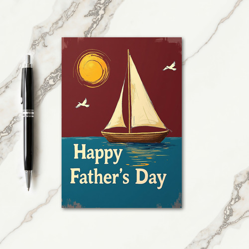 Crimson Sky Fathers Day Card