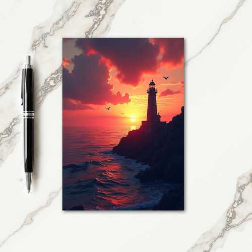 Crimson Sky Fathers Day Scene Card
