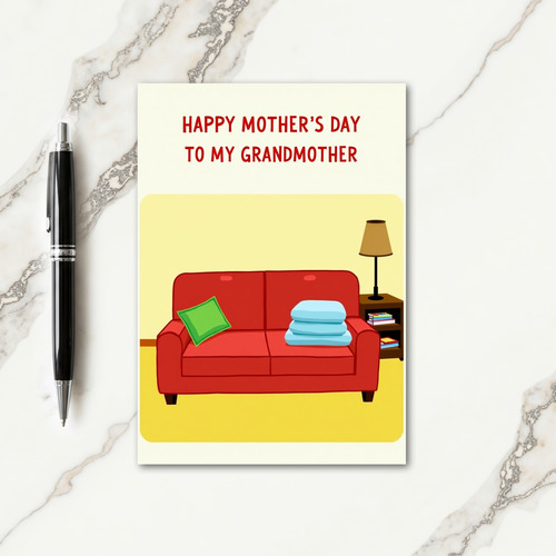 Crimson Sofa Mothers Day Card