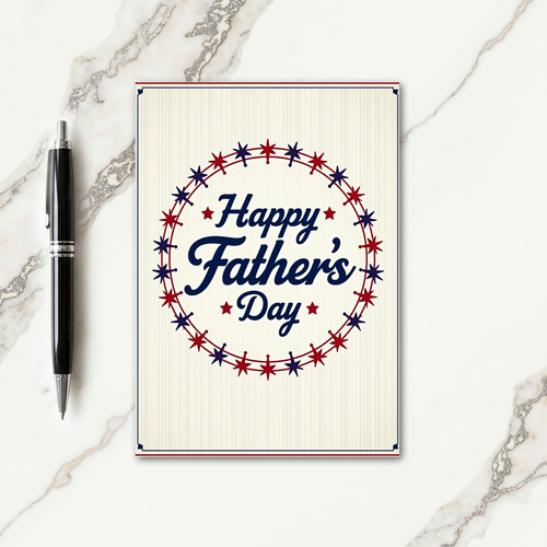 Crimson Star Fathers Day Card