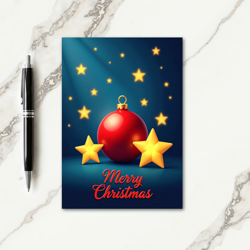 Crimson Starry Night Card