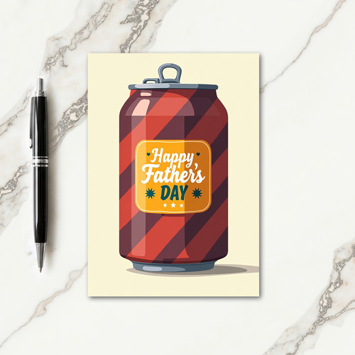 Crimson Stripe Fathers Day Card