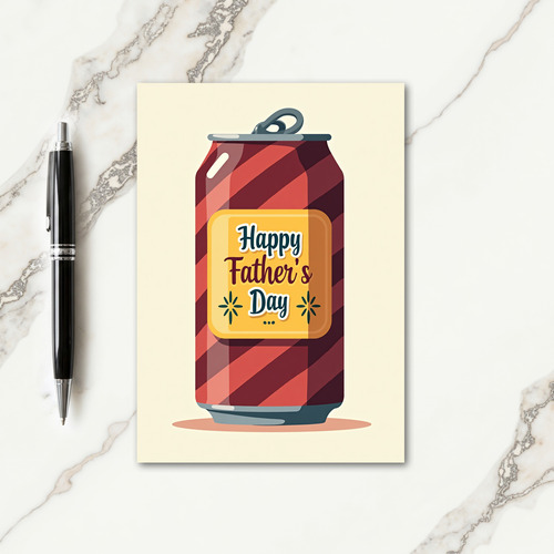 Crimson Stripes Fathers Day Card