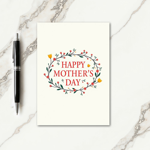 Crimson Text Mothers Day Art Card