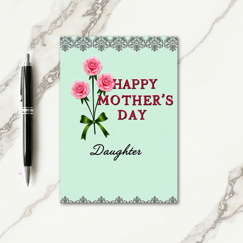 Crimson Text Mothers Day Blooms Card