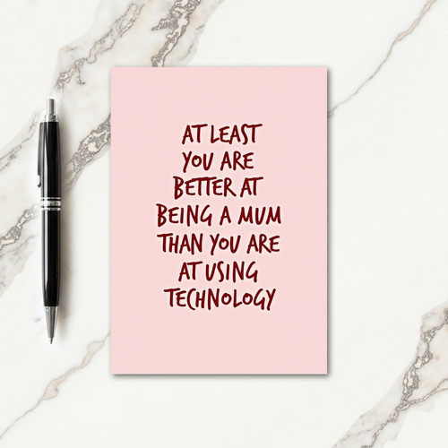 Crimson Text Mothers Day Card