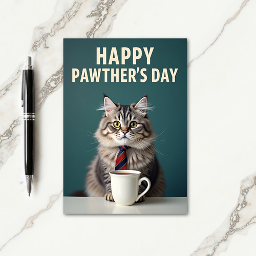 Crimson Tie Pawthers Day Card