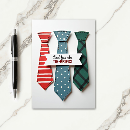 Crimson Tie Sweet Fathers Day Card