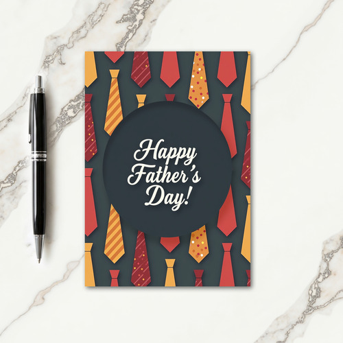 Crimson Ties Fathers Day Card