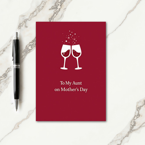 Crimson Toast Aunt Mothers Day Card