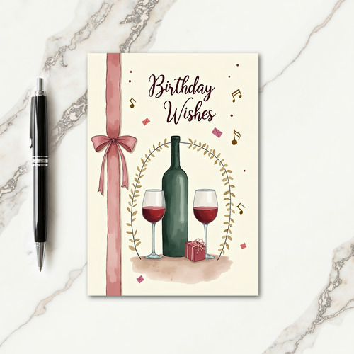 Crimson Toast Birthday Card