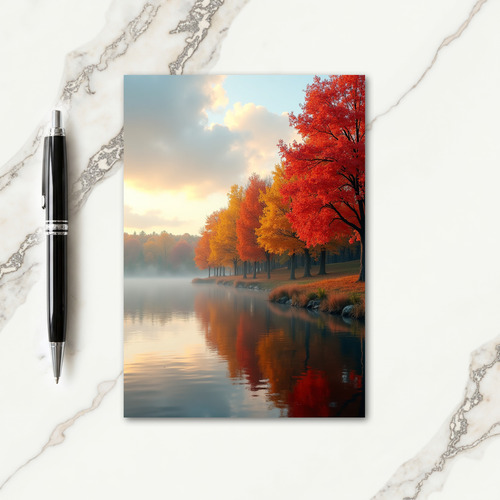 Crimson Trees Fathers Day Scene Card