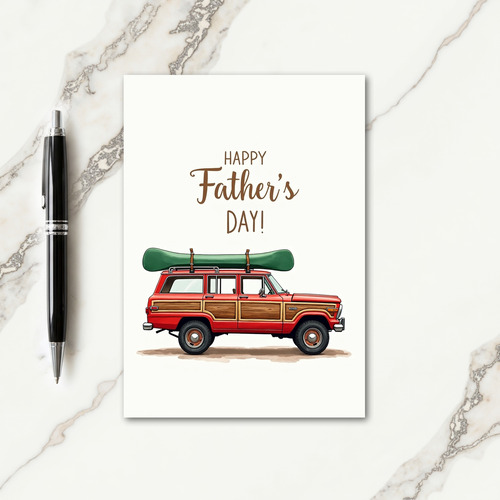Crimson Truck Fathers Day Card