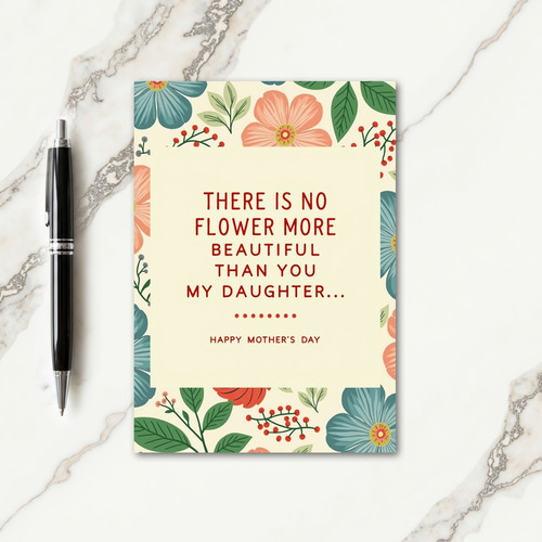 Crimson Type Mothers Day Card