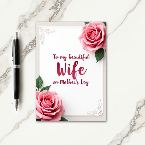 Crimson Wife Mothers Day Card