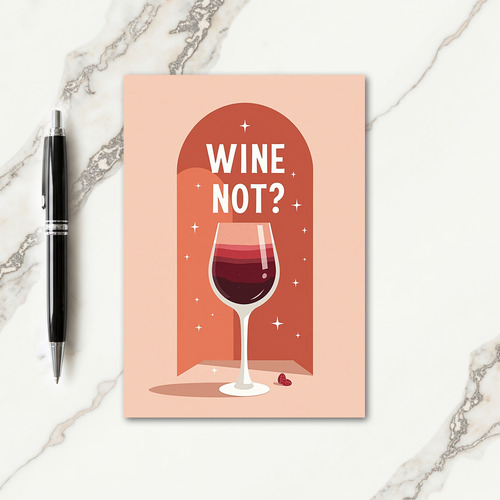 Crimson Wine Birthday Card