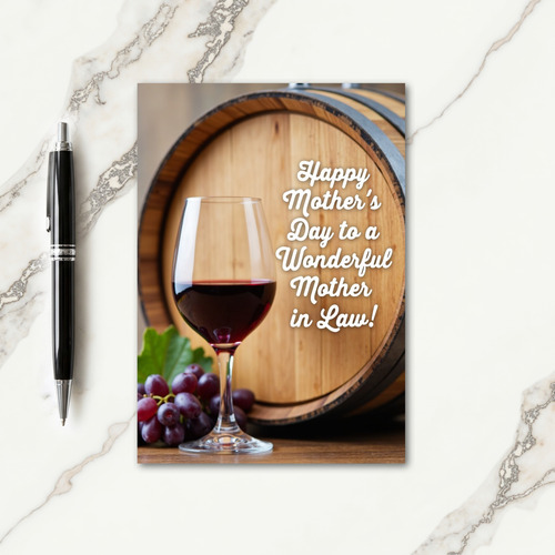 Crimson Wine Mothers Day Card