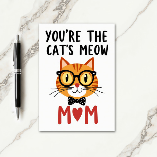 Crisp Feline Mom Card
