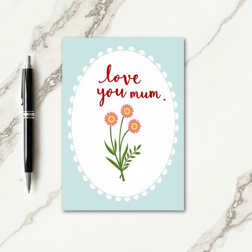 Crosshatch Floral Sentiment Card