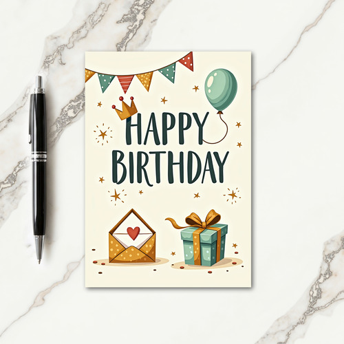 Crown Birthday Card