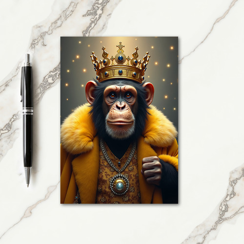 Crowned Ape Birthday Card