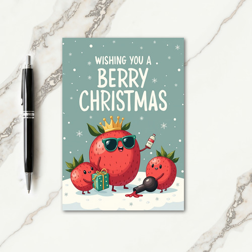 Crowned Berry Christmas Card