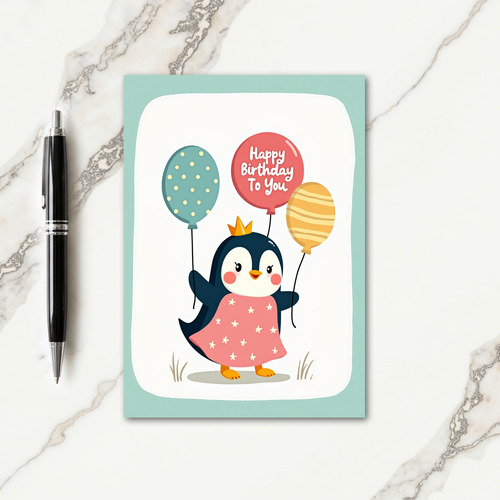 Crowned Bird Party Card