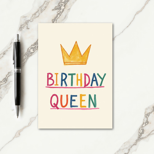 Crowned Birthday Art Card