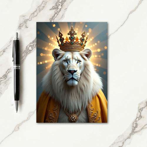 Crowned Cat Birthday Card