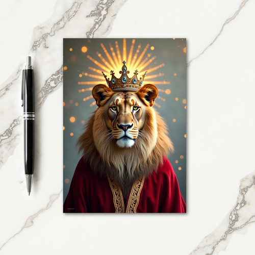 Crowned Feline Birthday Card
