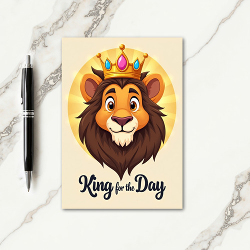 Crowned Lion Fathers Day Card