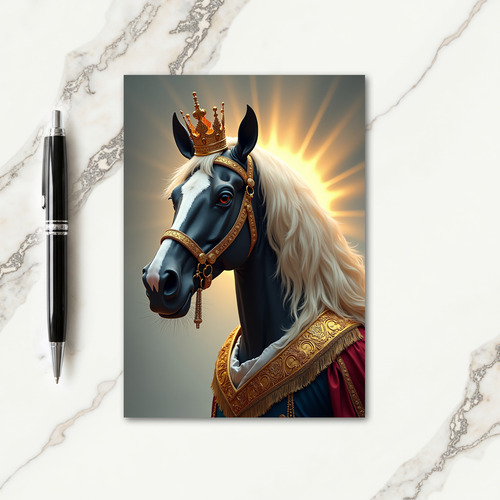 Crowned Steed Birthday Card