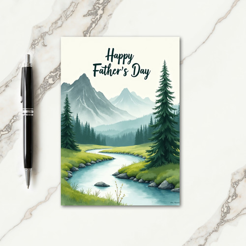Crystal River Fathers Day Card