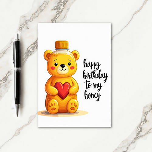 Cuddly Bear Birthday Card