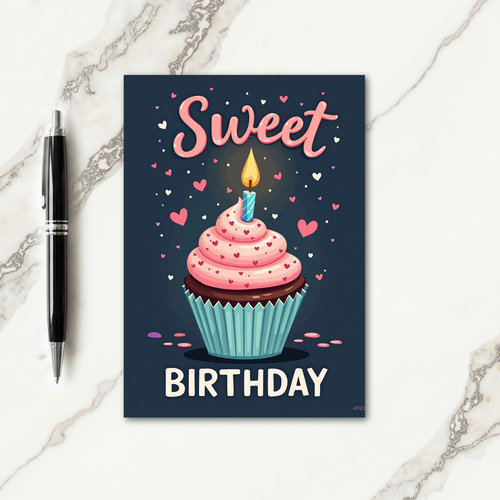 Cupcake Birthday Card