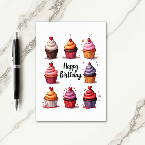 Cupcake Delight Birthday Card