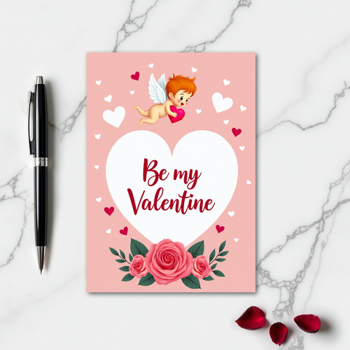 Cupid Valentine Greeting Card