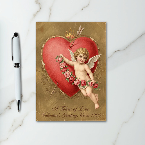 Cupid Valentine Vintage Love Card