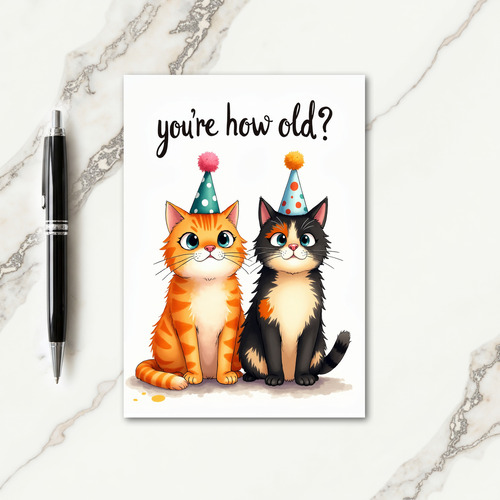 Curious Cat Birthday Card