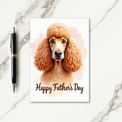 Curly Canine Sweet Fathers Day Card
