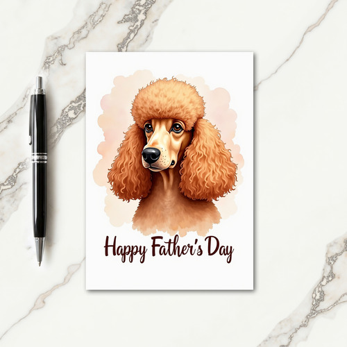 Curly Dog Fathers Day Card