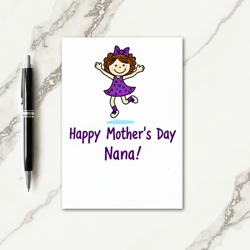 Curly Girl Mothers Day Card