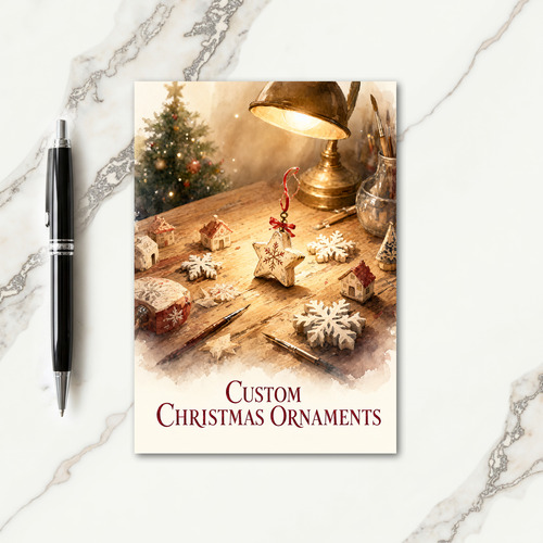 Custom Christmas Ornaments Card