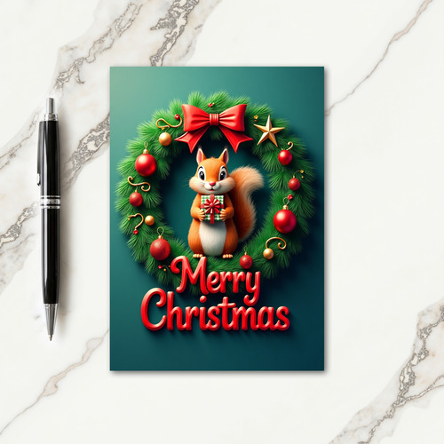 Cute Animal Christmas Card