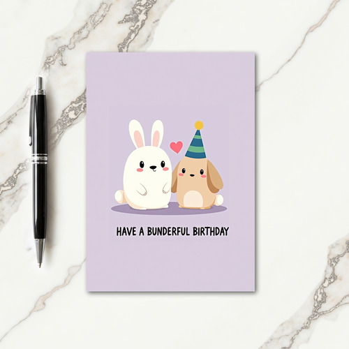 Cute Animal Friends Birthday Card