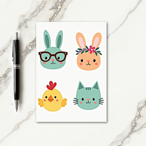 Cute Animal Friends Greeting Card