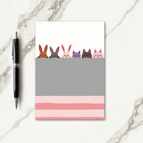 Cute Animals Peekaboo Friend Card