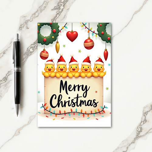 Cute Avian Holiday Card