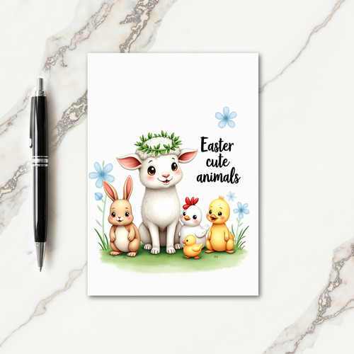 Cute Baby Animals Springtime Card